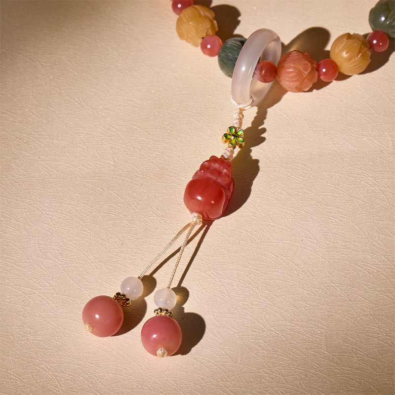 FuAttract Prosperity Harmony - Bodhi Lotus Beads with Yan Yuan Agate Pixiu Bracelet - image 4