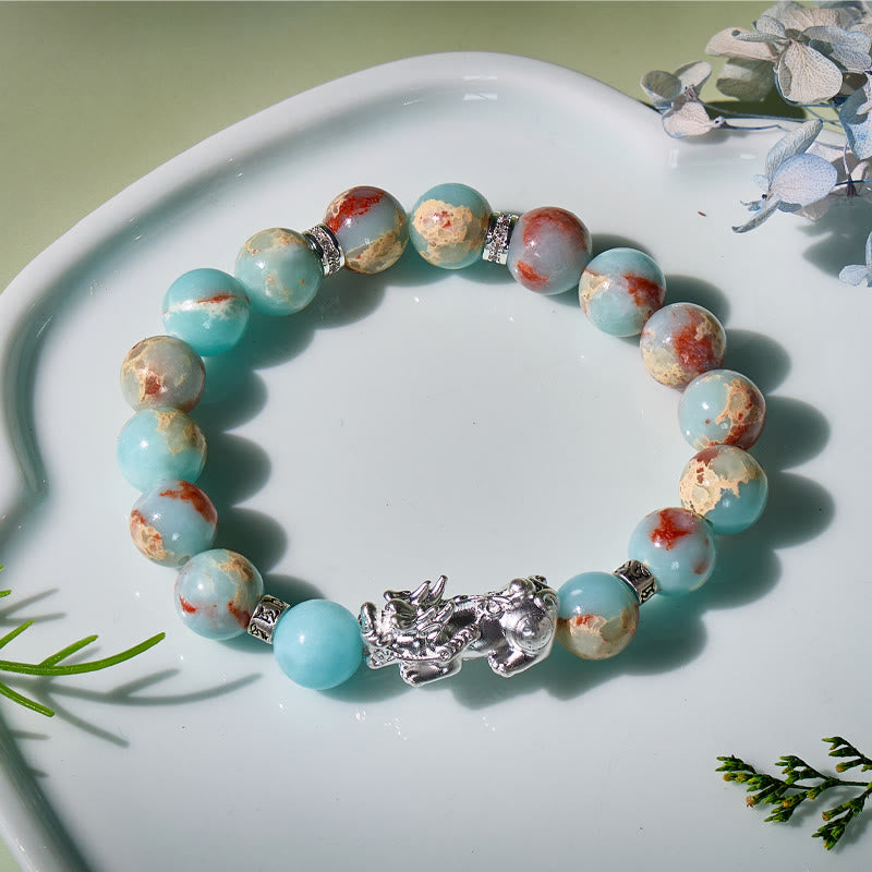 FuAttract Sacred Blessings – Shoushan Stone Six-Syllable Mantra Pixiu Bracelet - image 2
