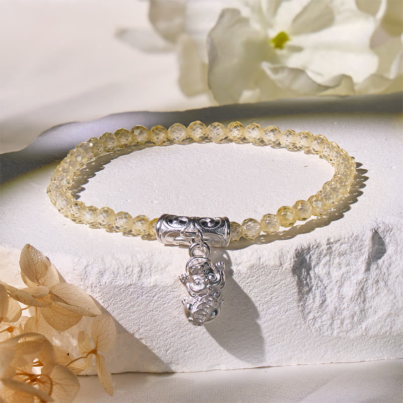 FuAttract Dazzling Fortune – Faceted Zircon Pixiu Tennis Bracelet - image 2