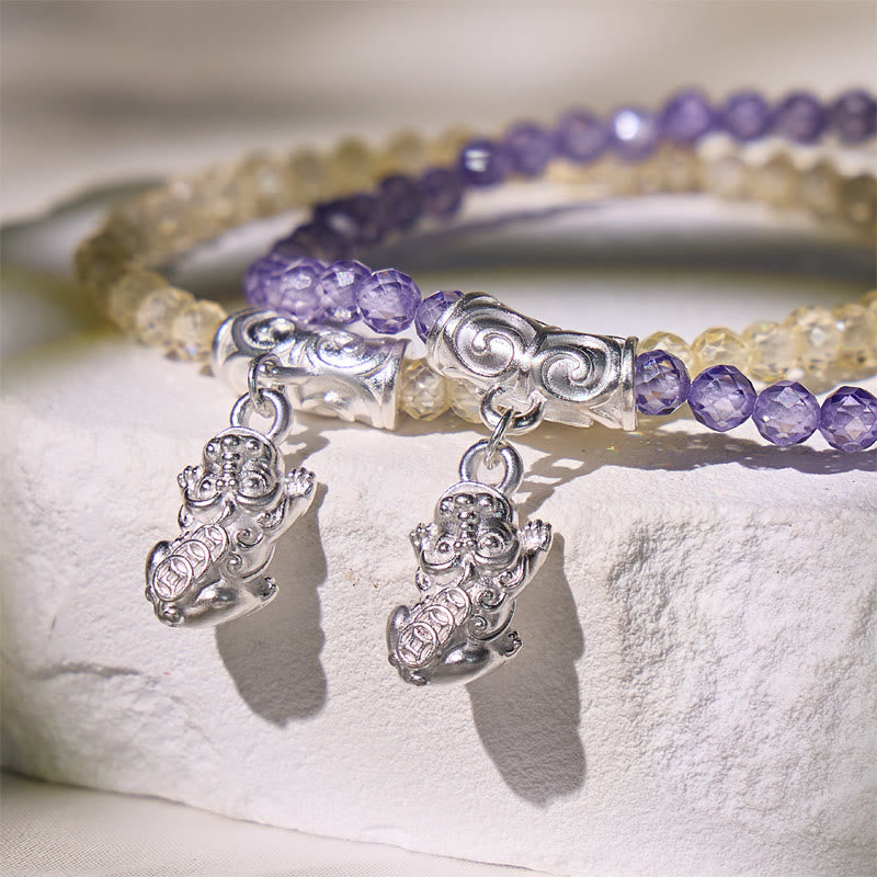 FuAttract Dazzling Fortune – Faceted Zircon Pixiu Tennis Bracelet - image 4