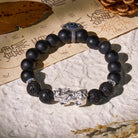 FuAttract Mystic Guardian – Black Onyx & Lava Rock Pixiu Bracelet with Evil Eye Charm - image 3