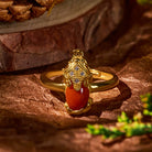 FuAttract Abundance & Love Pixiu Ring with South Red Agate & Sterling Silver - image 9