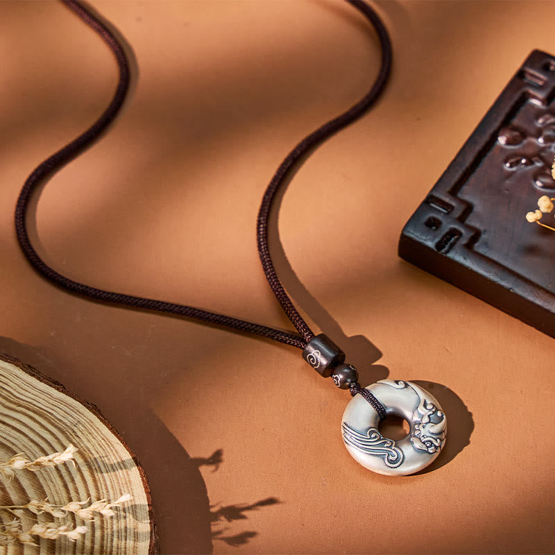 FuAttract Wealth Attraction & Protection Necklace – Ping An Buckle Silver Pixiu - image 6