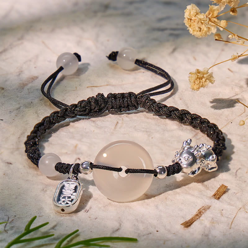 FuAttract Fortune & Protection Sterling Silver Bracelet with Pixiu Charm - Black with Lucky Charm - image 14