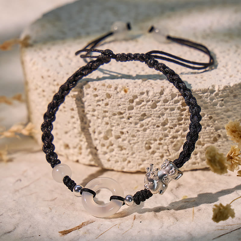 FuAttract Fortune & Protection Sterling Silver Bracelet with Pixiu Charm - image 1