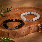 FuAttract Love Harmony Prosperity – Obsidian and White Jade Pixiu Couple Bracelets - image 1