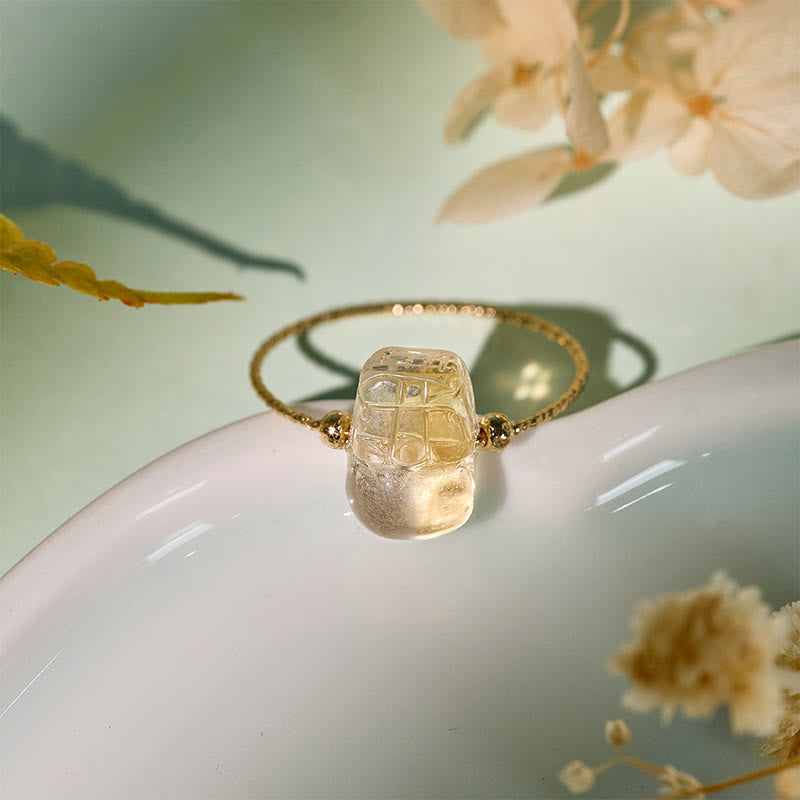 FuAttract Fortune Flow – Adjustable Sterling Silver Pixiu Ring with Rotating Coin Bead - image 2