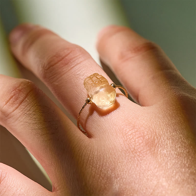 FuAttract Fortune Flow – Adjustable Sterling Silver Pixiu Ring with Rotating Coin Bead - image 4