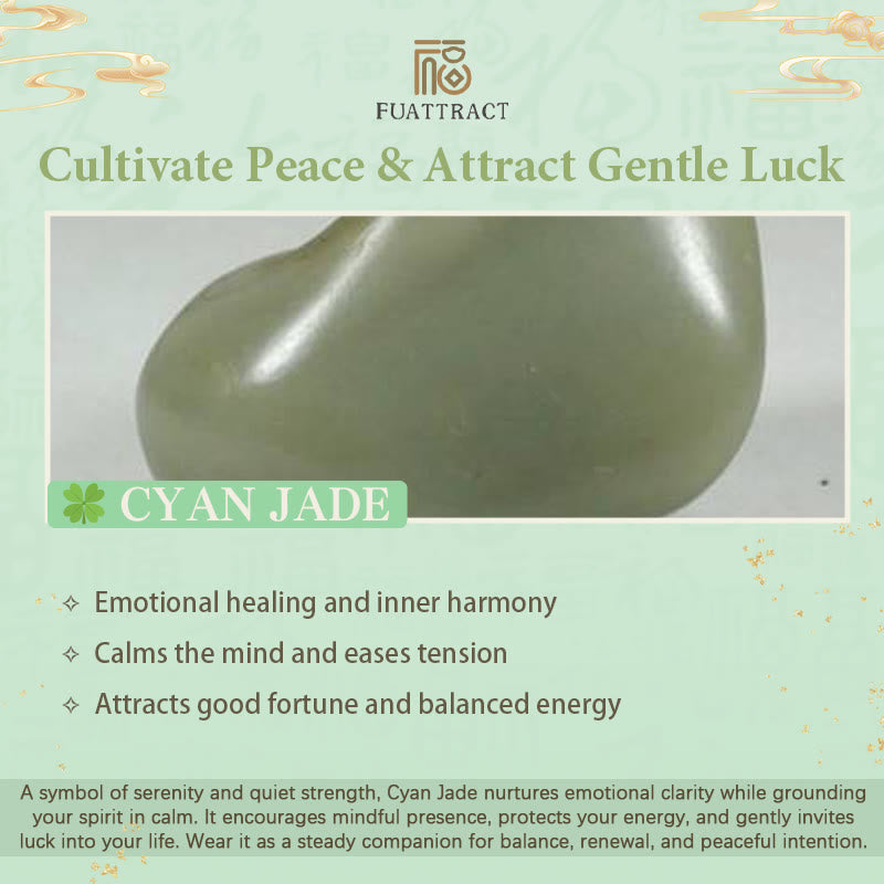 FuAttract Harmony of Fortune Bracelet –  Cyan Jade With FengShui Pixiu - image 7