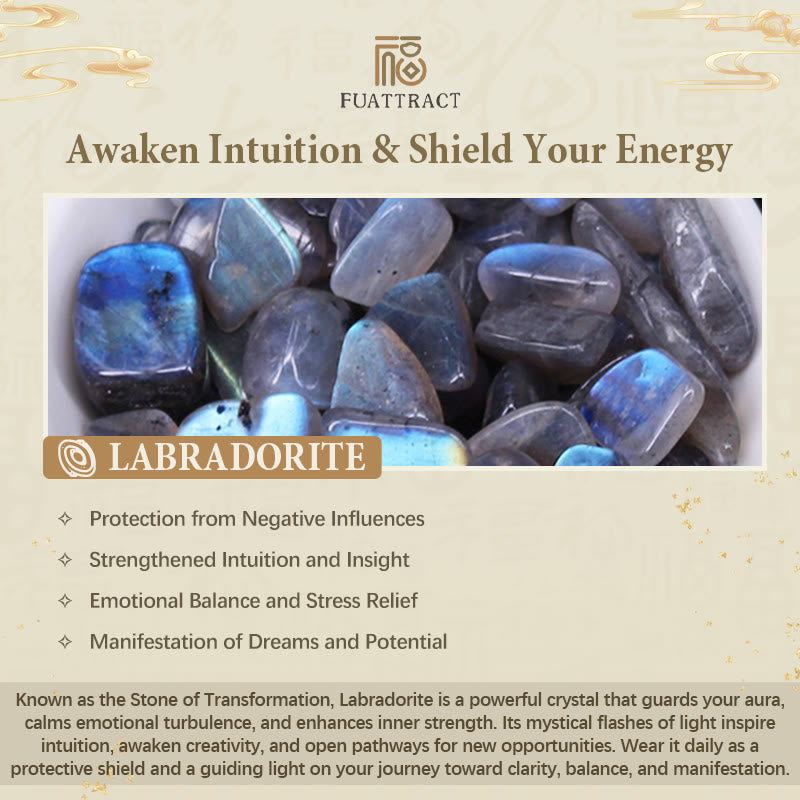 FuAttract Labradorite Bracelet with Pixiu for Intuition, Healing & Abundance - image 6