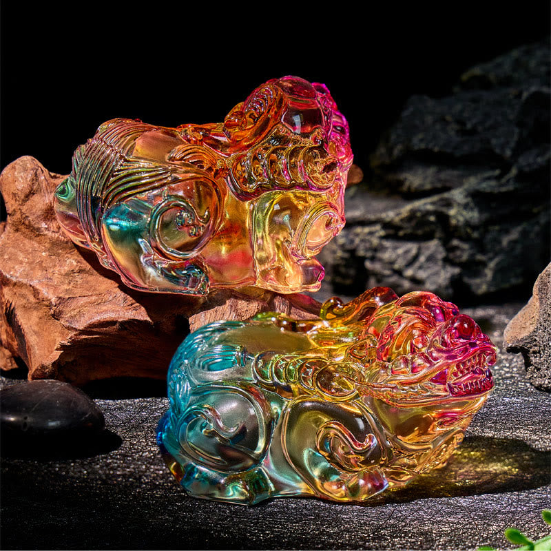 FuAttract Wealth Harmony Decoration – Multicolor Glaze Pixiu Pair for Home and Office - image 3