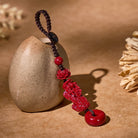 FuAttract Protection & Safety Cinnabar Amulet Keychain with Pixiu & Lotus - image 2