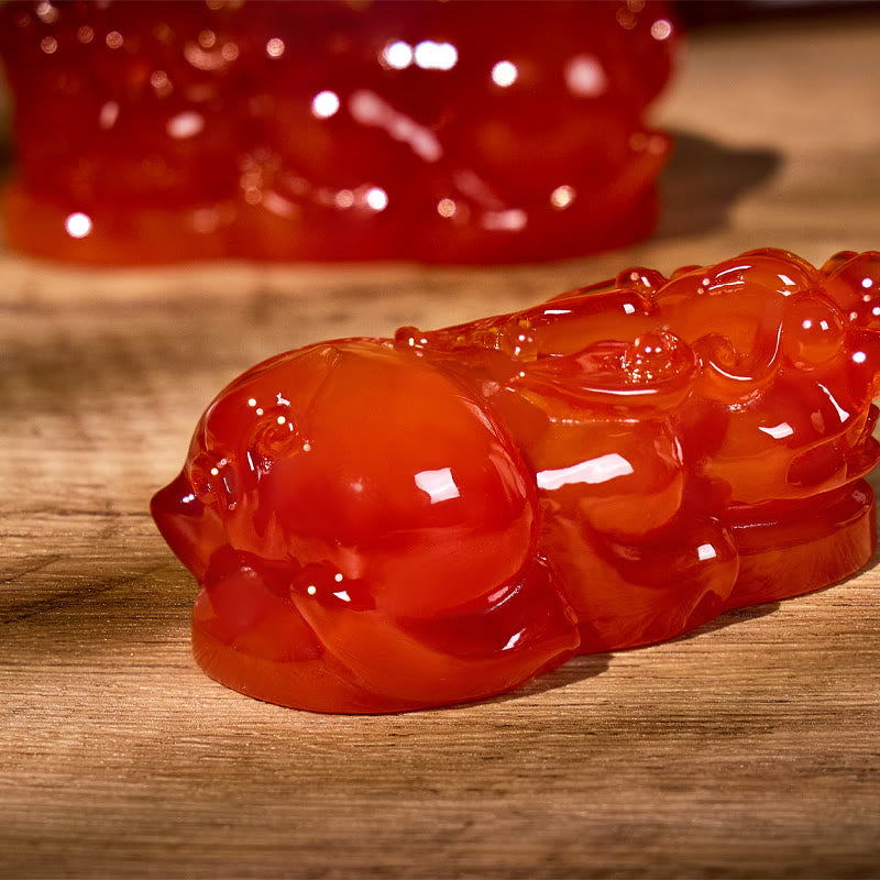 FuAttract Harmony & Prosperity – Amber Pixiu Pair Decoration - image 4