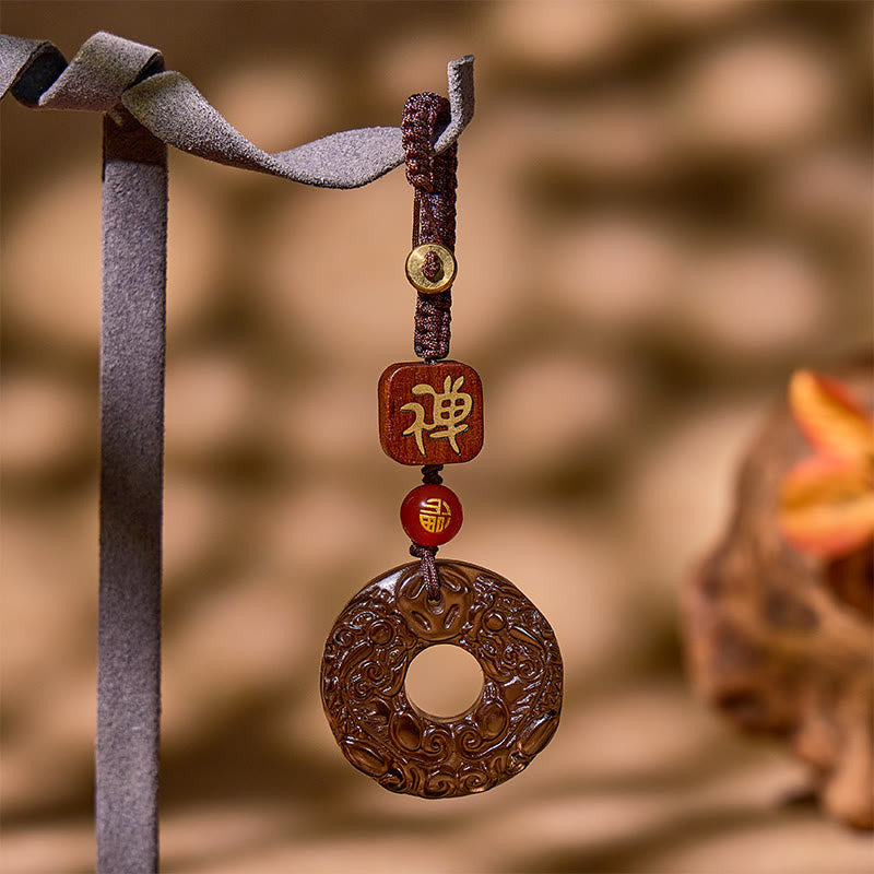 FuAttract Good Luck Charms - Black Obsidian Pixiu Feng Shui Car Keychain - image 14