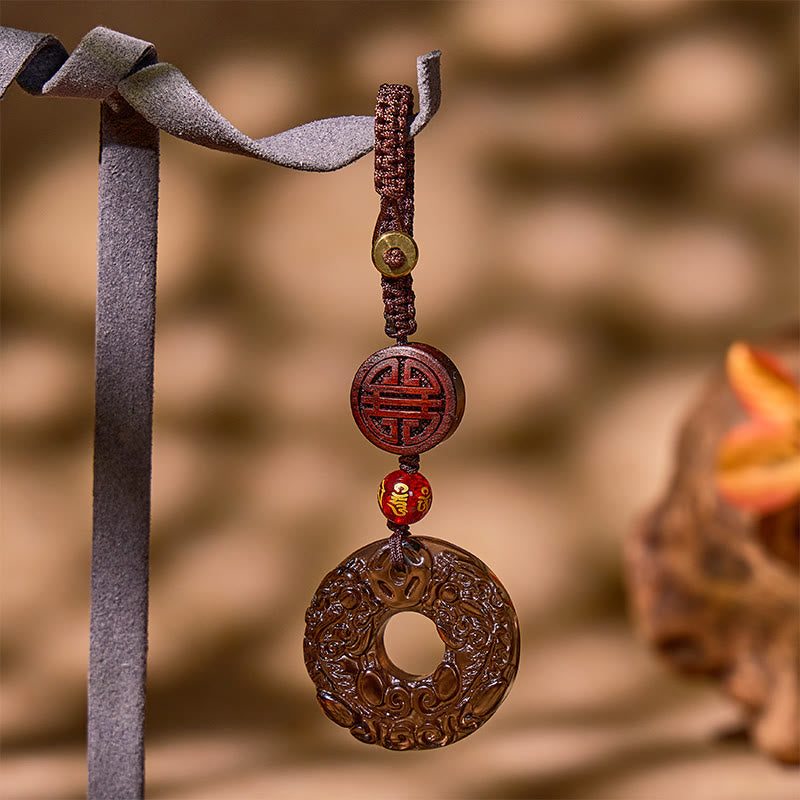 FuAttract Good Luck Charms - Black Obsidian Pixiu Feng Shui Car Keychain - image 11