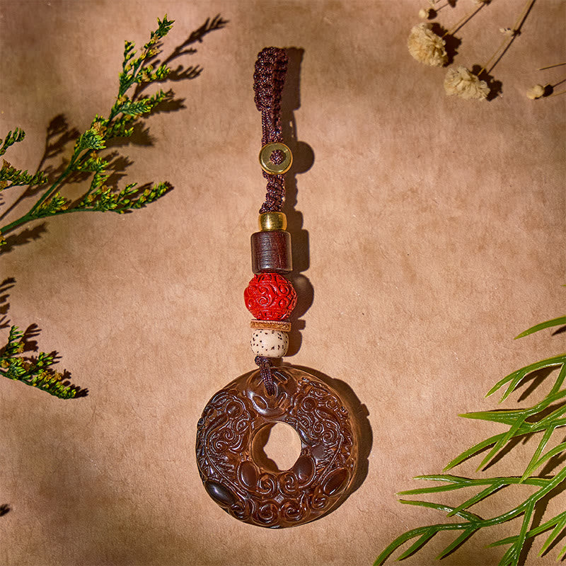 FuAttract Good Luck Charms - Black Obsidian Pixiu Feng Shui Car Keychain - image 2