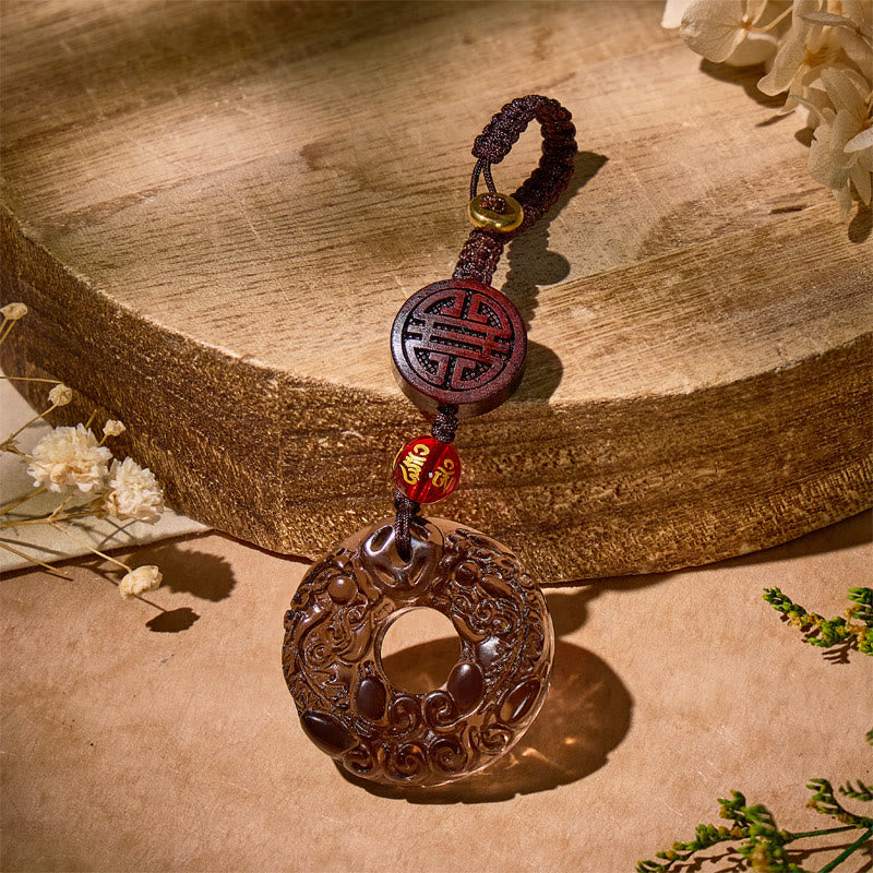 FuAttract Good Luck Charms - Black Obsidian Pixiu Feng Shui Car Keychain - Style 2 - image 10