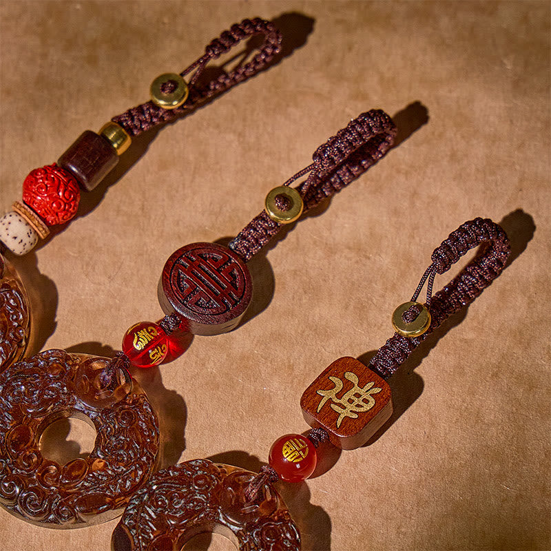 FuAttract Good Luck Charms - Black Obsidian Pixiu Feng Shui Car Keychain - image 8