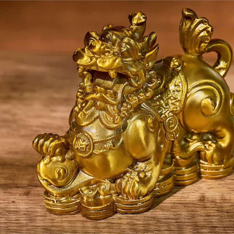 FuAttract Wealth Guardian – Brass Pixiu Pair with Coin Stomping Design for Home and Office - image 10