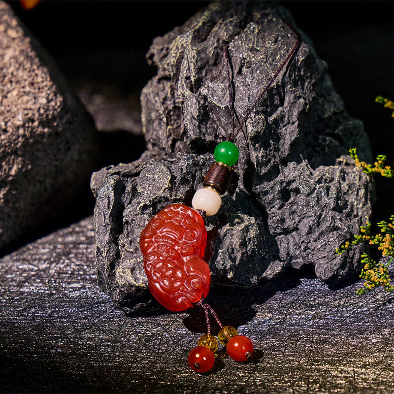 FuAttract Versatile Pixiu Pendant – Multi-Material Talisman - Red Agate - image 13