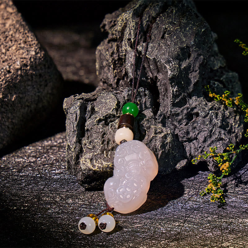 FuAttract Versatile Pixiu Pendant – Multi-Material Talisman - White Chalcedony - image 21