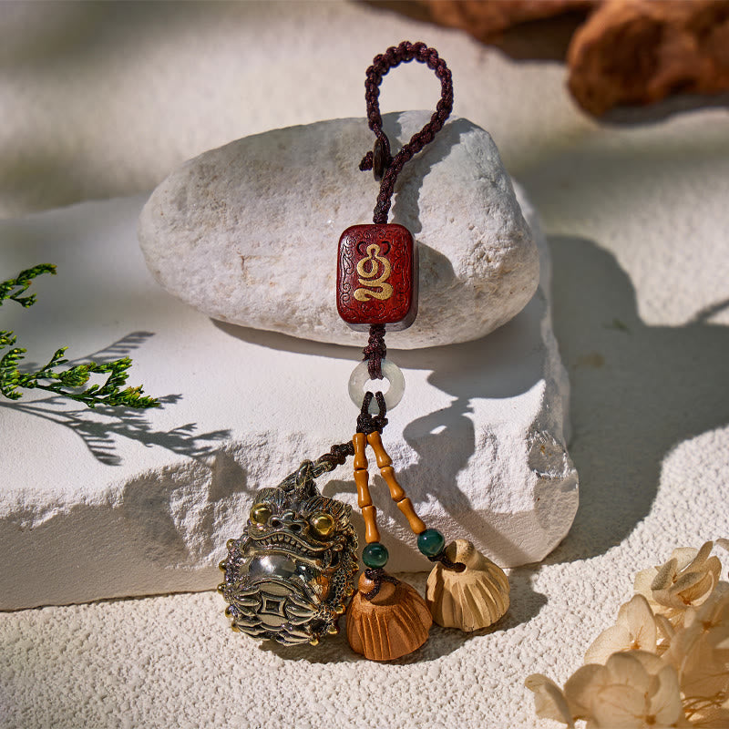 FuAttract Guardian Blessings – White Copper Pixiu Keychain with Ping An Buckle - image 3