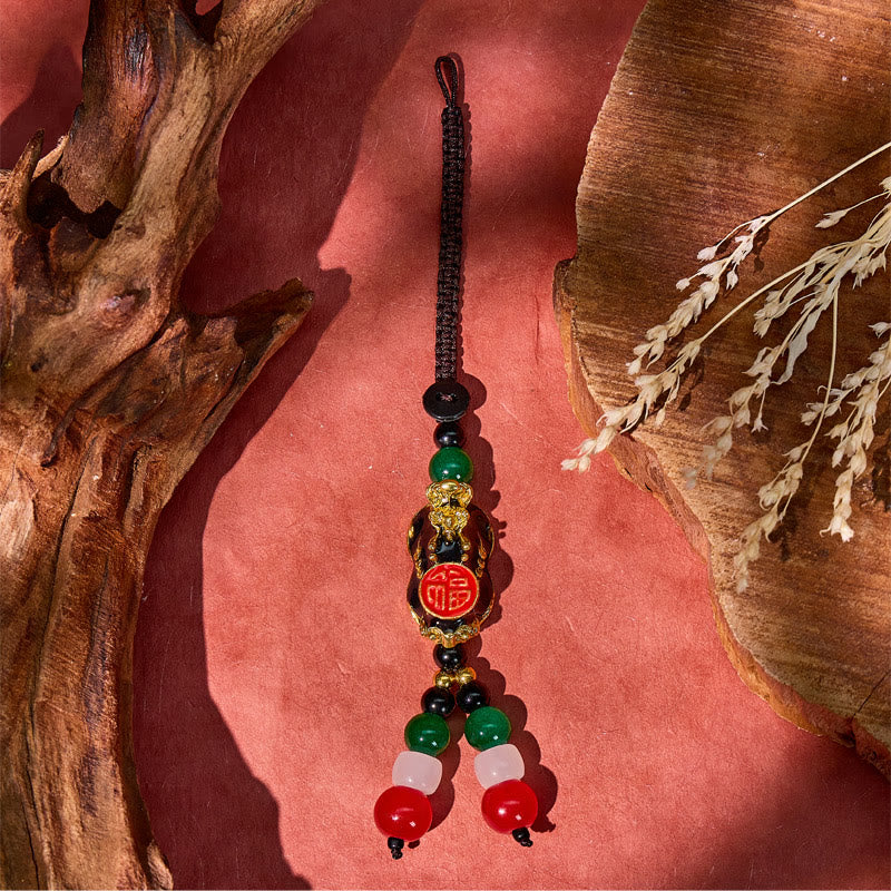 FuAttract Fortune Shift Keychain – Mood-Change Agate Pixiu Keyring with Blessing Symbol - image 3