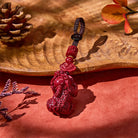 FuAttract Fortune Guardian Keychain – Three-Coin Pixiu with Cloud Barrel Wood Bead - image 2