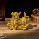FuAttract Wealth Guardian – Brass Pixiu Figurine with Ruyi Base - image 2