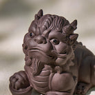 FuAttract Protection & Fortune Tea Pet — Purple Clay Pixiu Feng Shui Decor - image 3