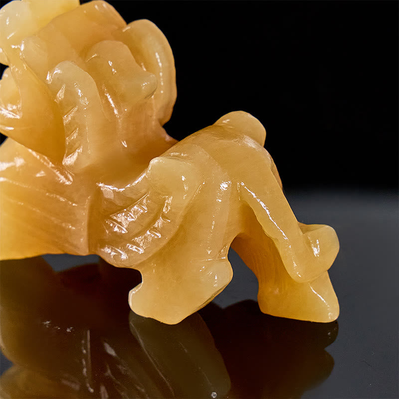 FuAttract Abundance & Harmony Feng Shui Pixiu Ornament – Yellow Jade Crystal Home Office Decor - image 8