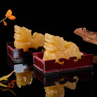 FuAttract Abundance & Harmony Feng Shui Pixiu Ornament – Yellow Jade Crystal Home Office Decor - image 1