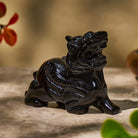 FuAttract Protection & Prosperity Black Obsidian Pixiu Ornament – Feng Shui Wealth Office Figurine - image 4
