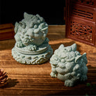 FuAttract Wealth & Prosperity Green Sandstone Pixiu Landscaping – Tea Pet & Feng Shui Decor - image 16