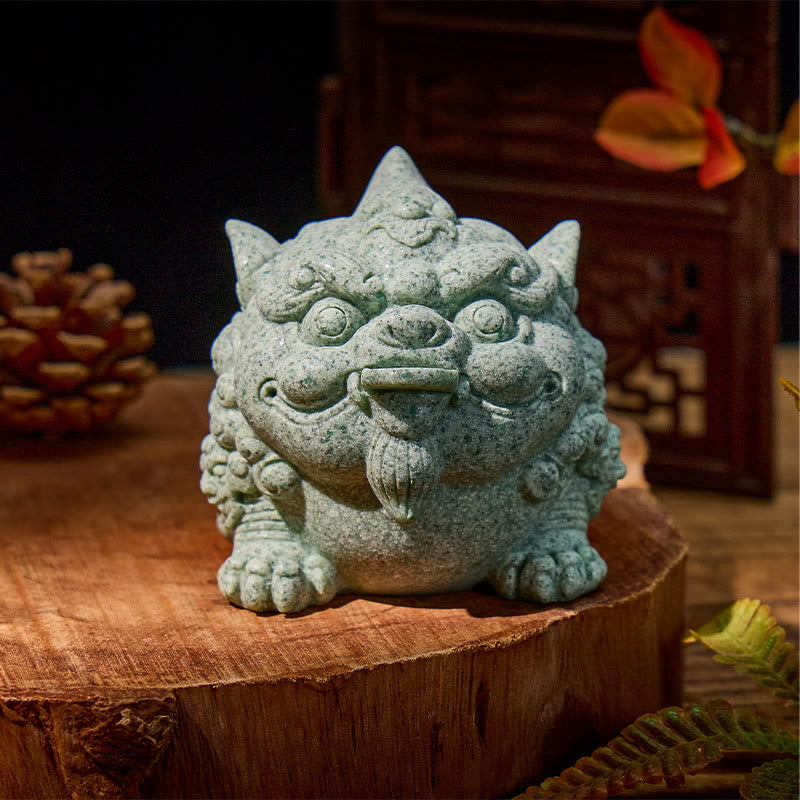 FuAttract Wealth & Prosperity Green Sandstone Pixiu Landscaping – Tea Pet & Feng Shui Decor - Pixiu - image 0