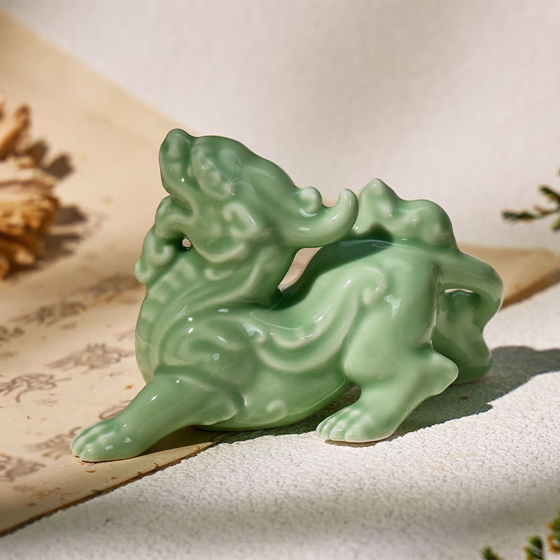 FuAttract Ceramic Pixiu Pair Figurines for Wealth Attraction & Business Success - image 5