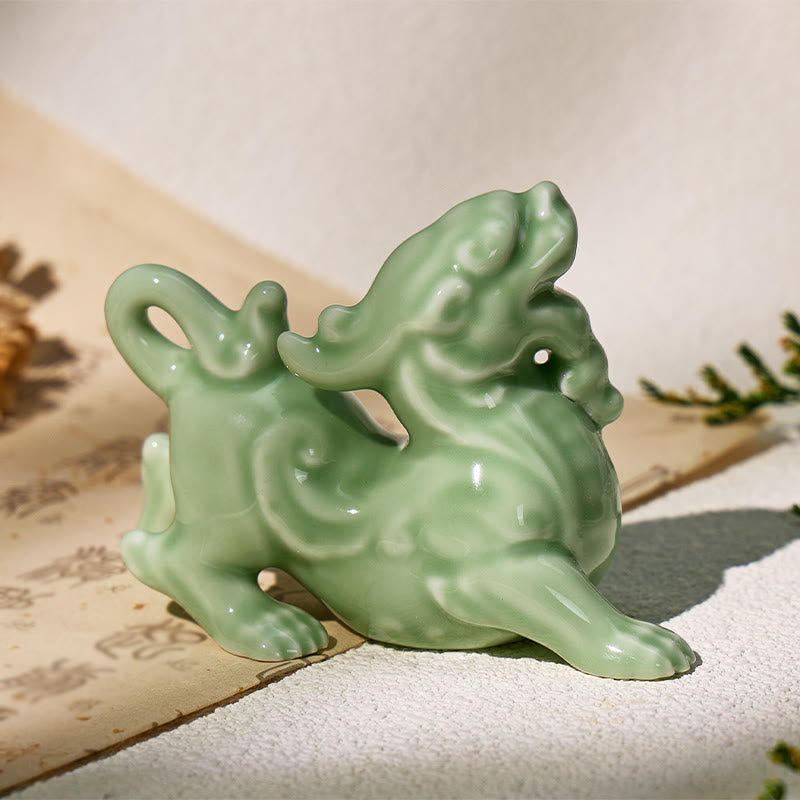 FuAttract Ceramic Pixiu Pair Figurines for Wealth Attraction & Business Success - image 8