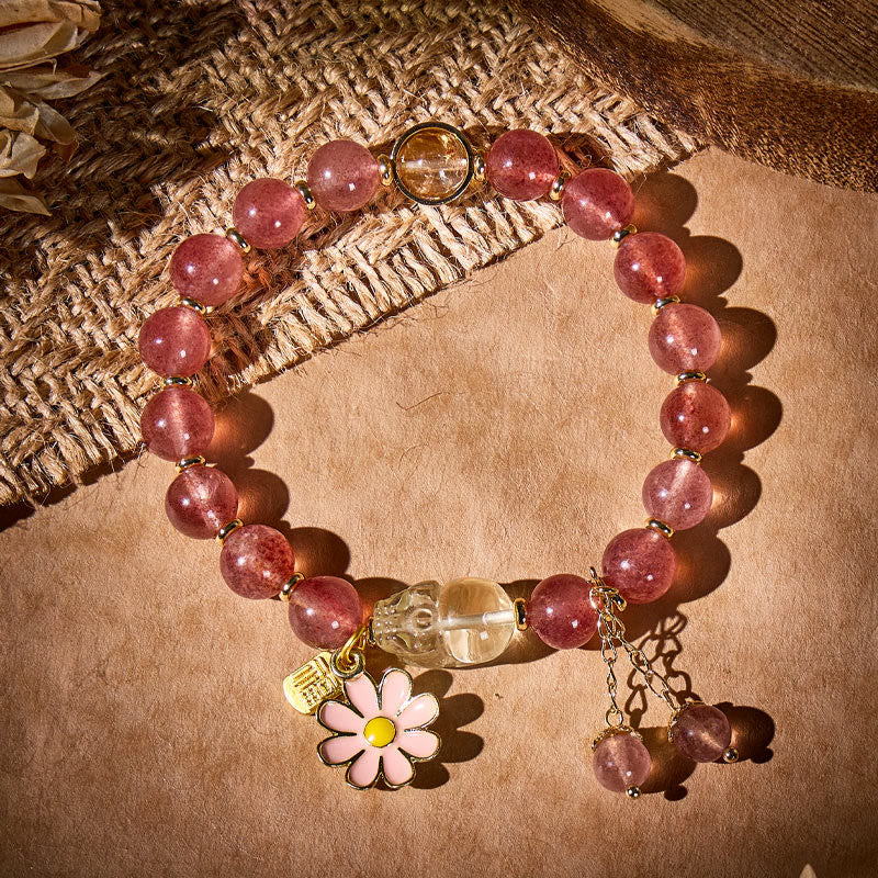 FuAttract Love Blessing Bracelet – Strawberry Quartz & Pixiu - image 2