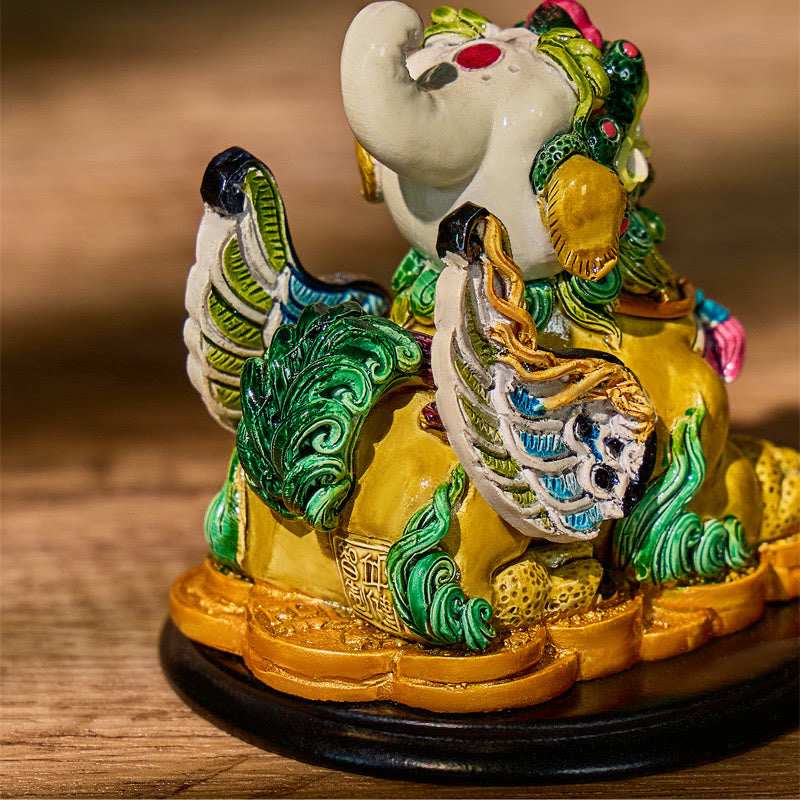 FuAttract Protection & Abundance Pixiu Statue – Hand-Painted Colorful Ceramic Feng Shui Decoration - image 5