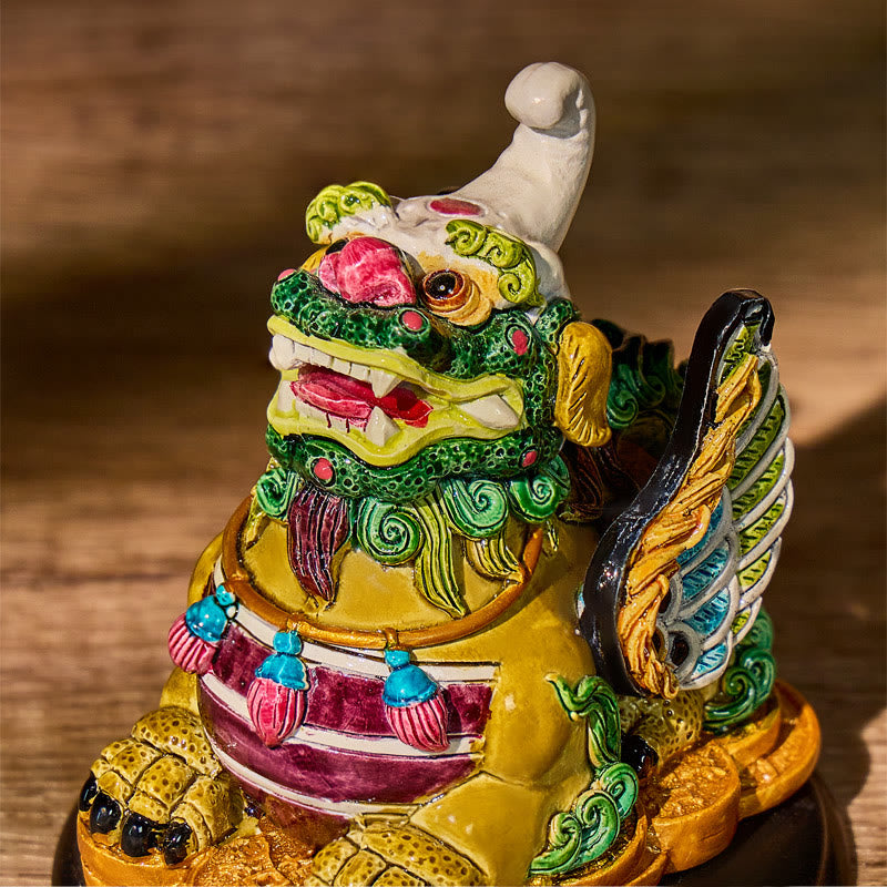 FuAttract Protection & Abundance Pixiu Statue – Hand-Painted Colorful Ceramic Feng Shui Decoration - image 4