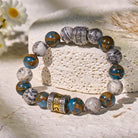 FuAttract Focus & Prosperity Cloisonne Map Stone Bracelet – Rotating Pixiu & Six Syllable Mantra - image 3