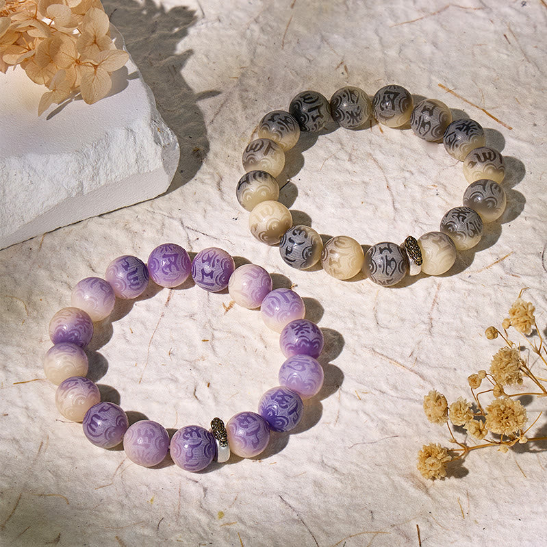 FuAttract Spiritual Protection Bodhi Seed Couple Bracelet with Pixiu & Six-Word Mantra - image 6