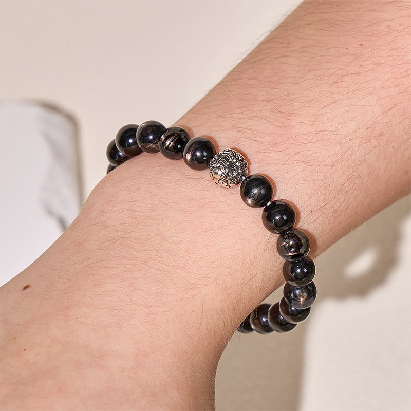 FuAttract Wealth & Luck Hypersthene Bracelet with Clear Quartz & Pixiu - image 4