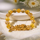 FuAttract Wealth & Prosperity Bracelet – Citrine + Yellow Azeztulite + Pixiu Lotus Charm - image 1