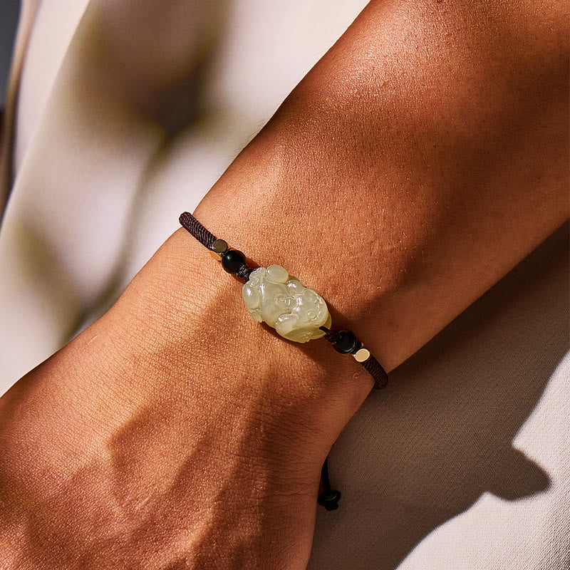 FuAttract Wealth & Protection Hetian Jade Bracelet with Pixiu - image 3