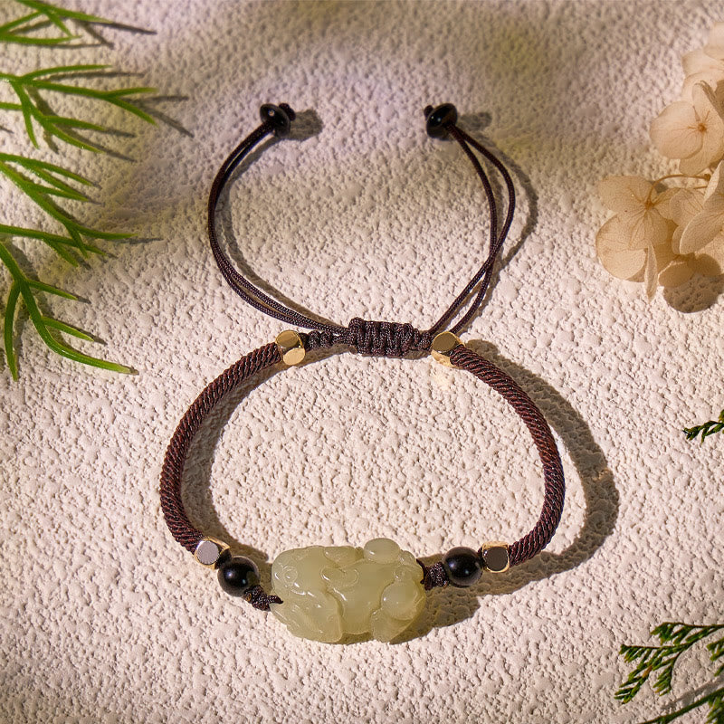 FuAttract Wealth & Protection Hetian Jade Bracelet with Pixiu - image 1