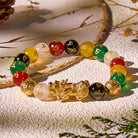FuAttract Luck and Prosperity Multi-Color Agate Pixiu Bracelet with Om Mani Padme Hum Beads - image 2