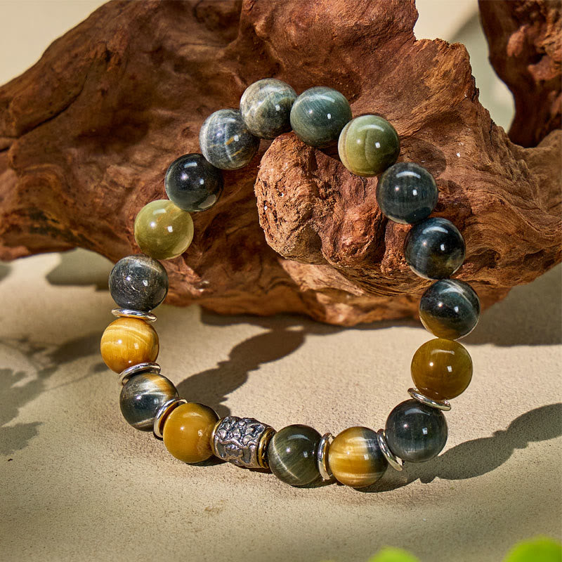 FuAttract Energy Protection Bracelet with Pixiu – Dream Tiger Eye - 10mm - image 0