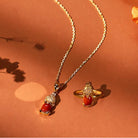 FuAttract Love & Fortune – South Red Agate Pixiu Ring + Necklace - image 0