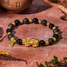FuAttract Feng Shui Sterling Silver Pi Xiu Bracelet with Matte Black Onyx Fu Charm  - image 4